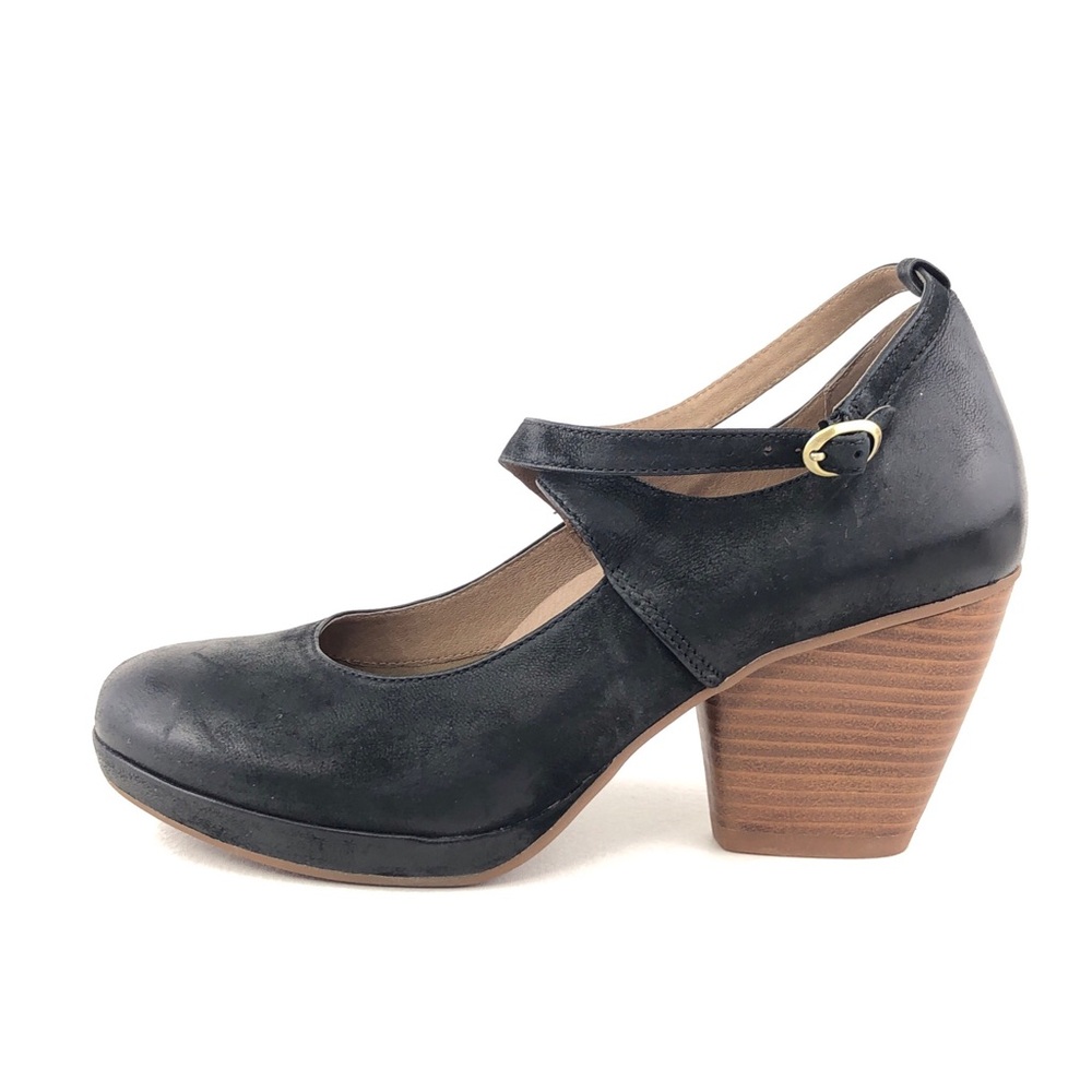 Dansko Minette Black Nubuck Leather Pumps  EUR 41